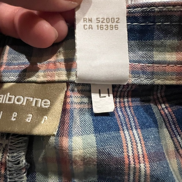 Liz Claiborne Lizwear Plaid Button Front Skorts 100% Cotton Size 6 - Picture 6 of 7